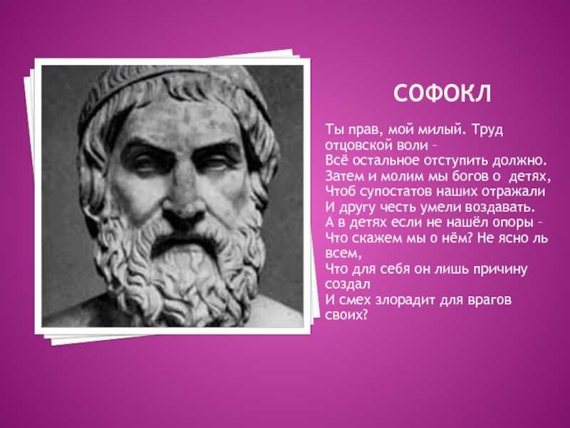 Софокл биография кратко самое