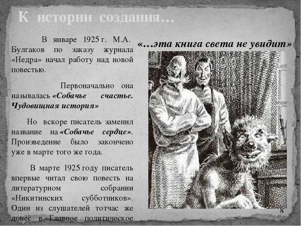 "собачье сердце" - краткое содержание повести м.а. булгакова по главам