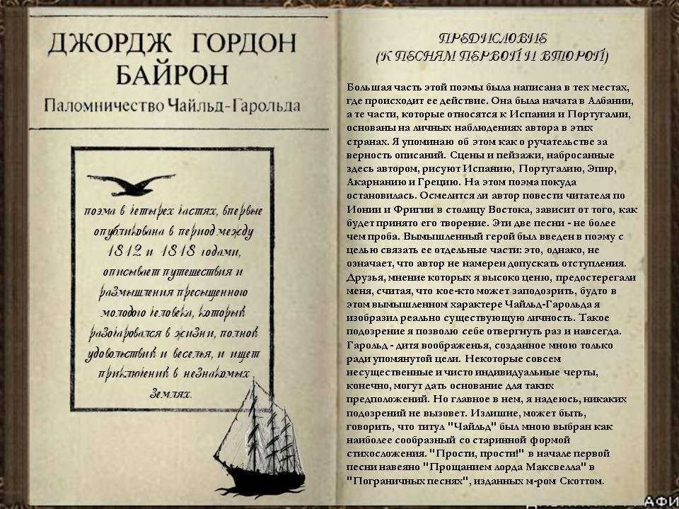 Джордж байрон биорафия кратко – творчество и интересные факты из жизни поэта