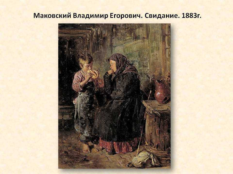 Сочинение-описание по картине свидание маковского (3, 4, 7 класс)