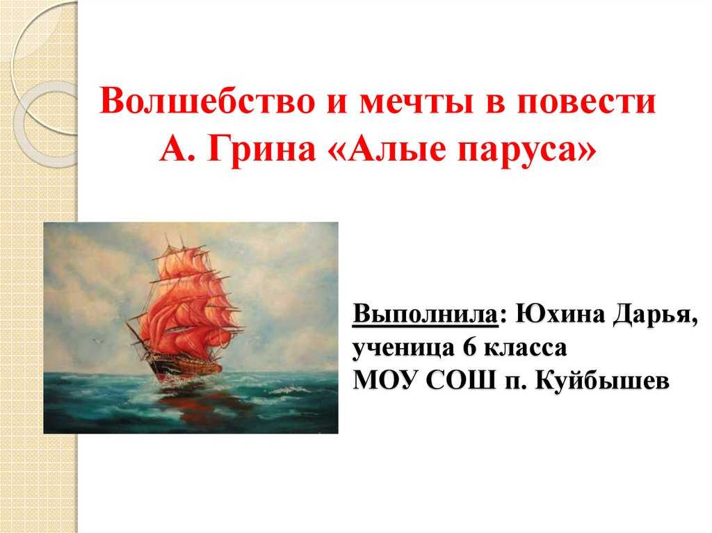 Сочинение рассуждение что такое мечта алые паруса - помощь в подготовке к экзаменам и поступлению