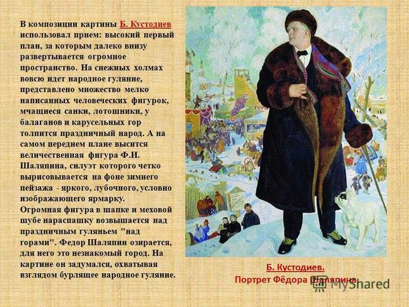 Сочинение-описание картины «портрет ф. и. шаляпина», кустодиев (2 варианта - кратко и подробно)