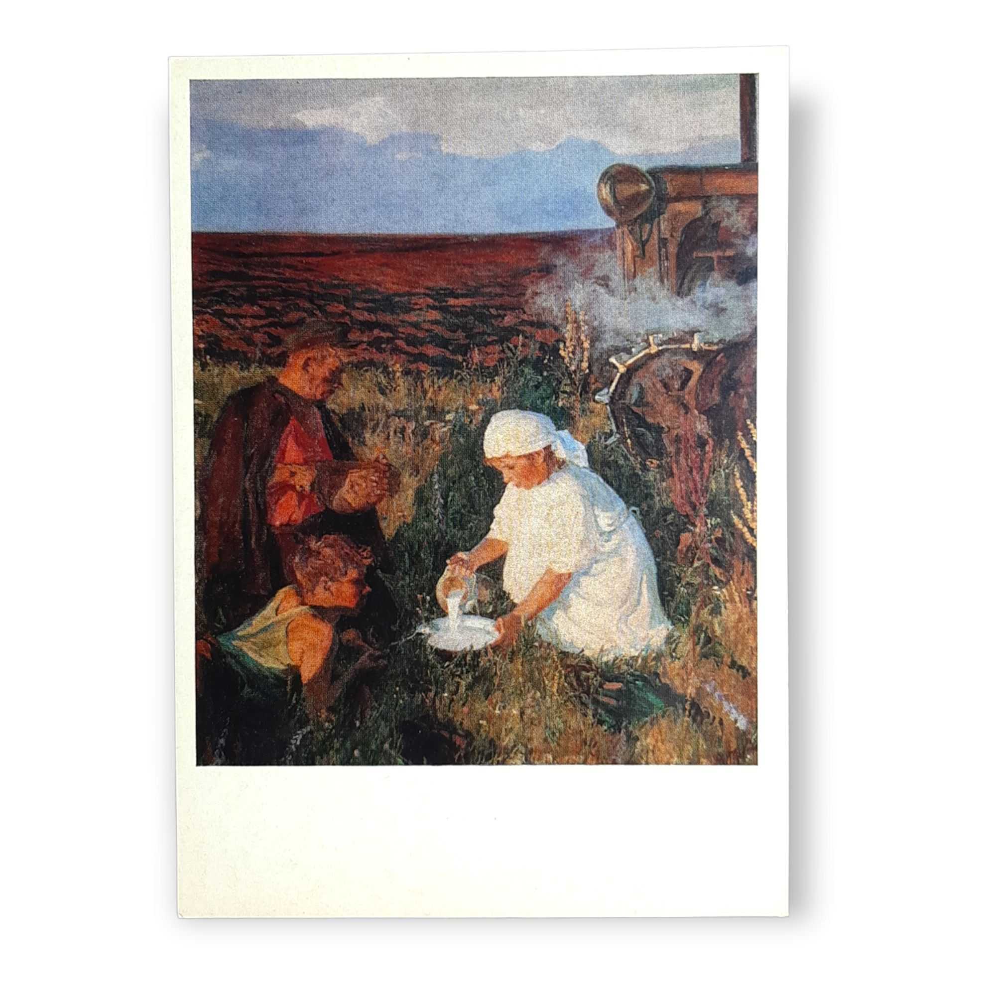 Сочинение по картине ужин трактористов пластова (5, 6 класс описание)