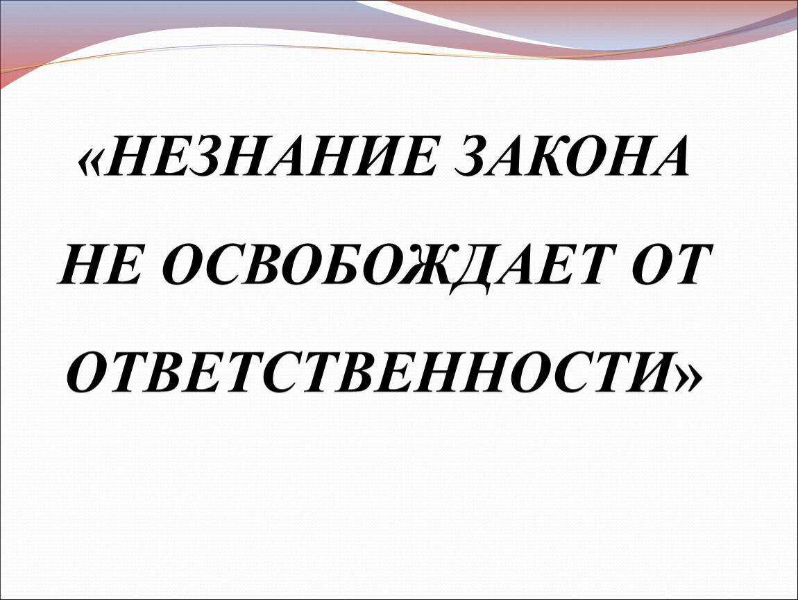 Незнание закона не освобождает от ответственности: что это значит?