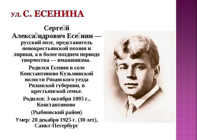 Есенин - жизнь и творчество доклад сообщение