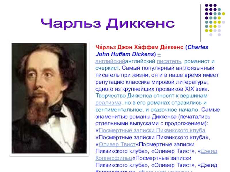 Чарльз джон хаффем диккенс