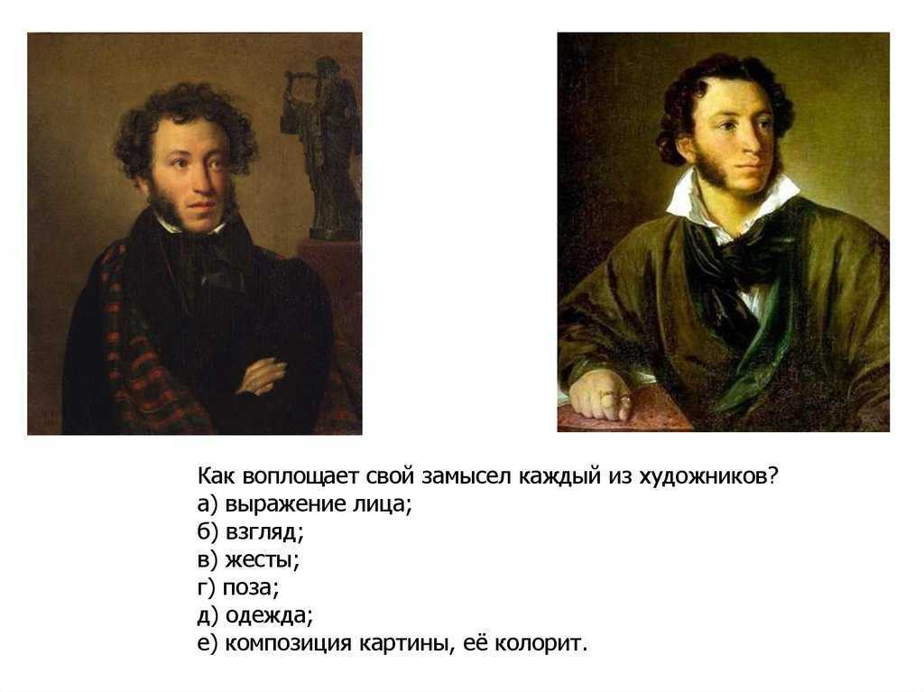 По картине тропинина портрет пушкина 9 класс