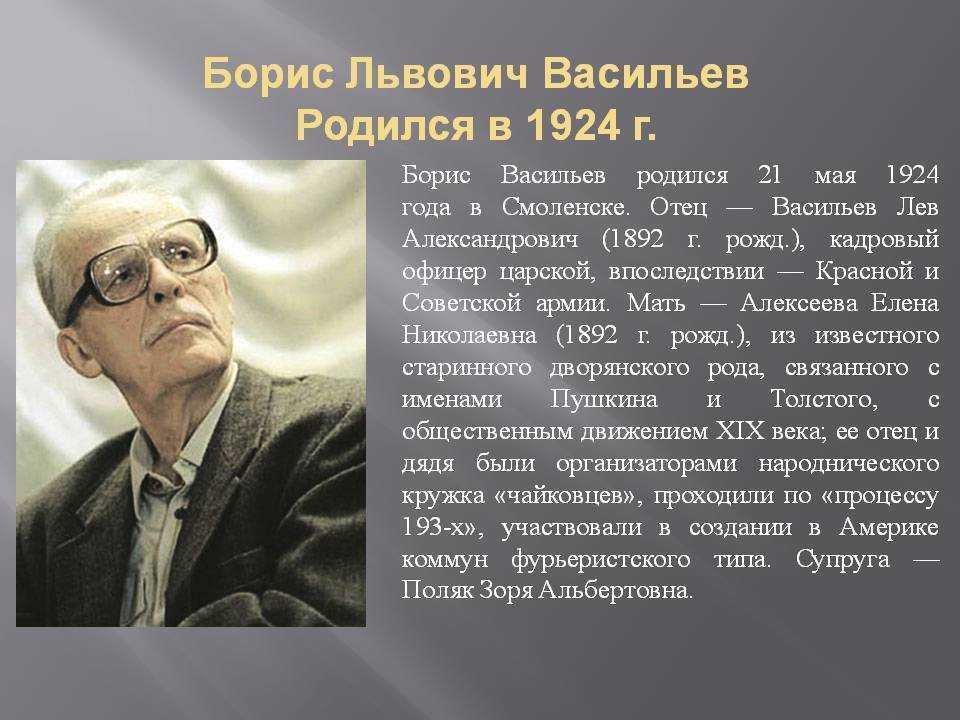 Краткая биография васильев