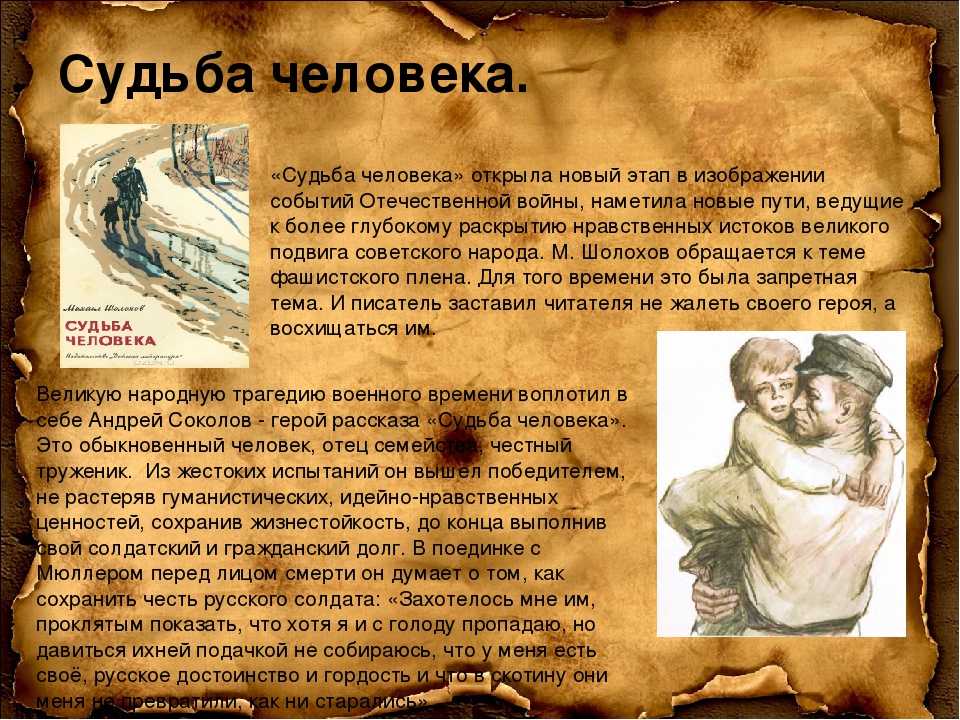 Урок 11: судьба человека - 100urokov.ru