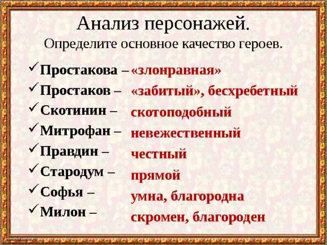 7 лучших сочинений на тему «образ и характеристика митрофанушки в комедии недоросль»