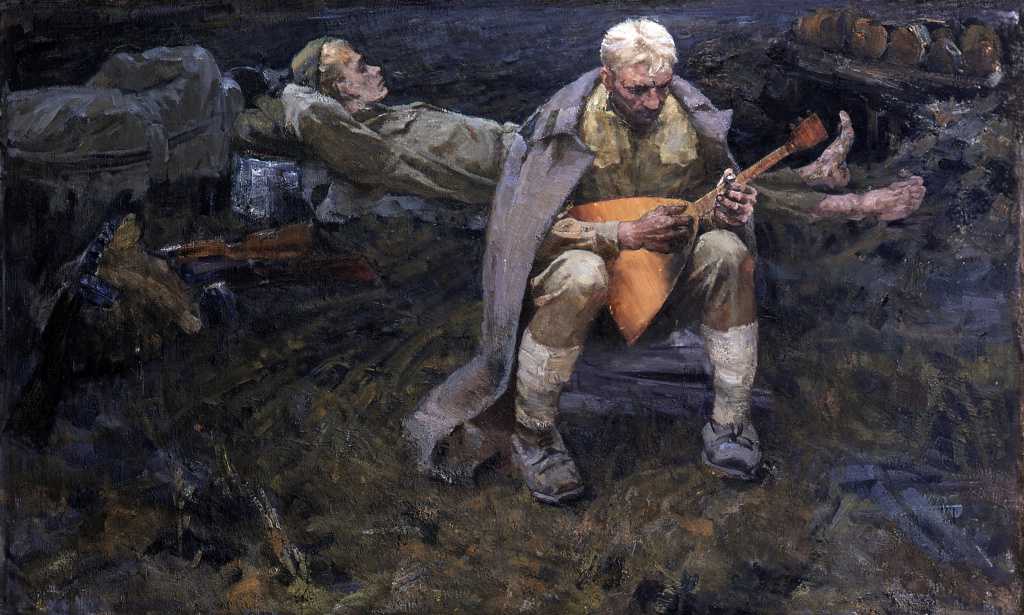 «отдых после боя» ️ описание картины ю.м. непринцева, краткий обзор полотна с василием теркиным во главе, сюжет