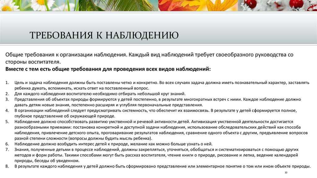 Наблюдения в походе