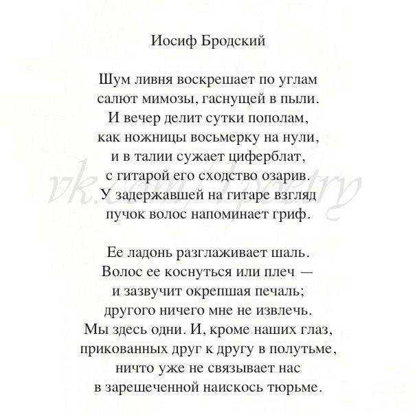 Иосиф бродский стихи (список)