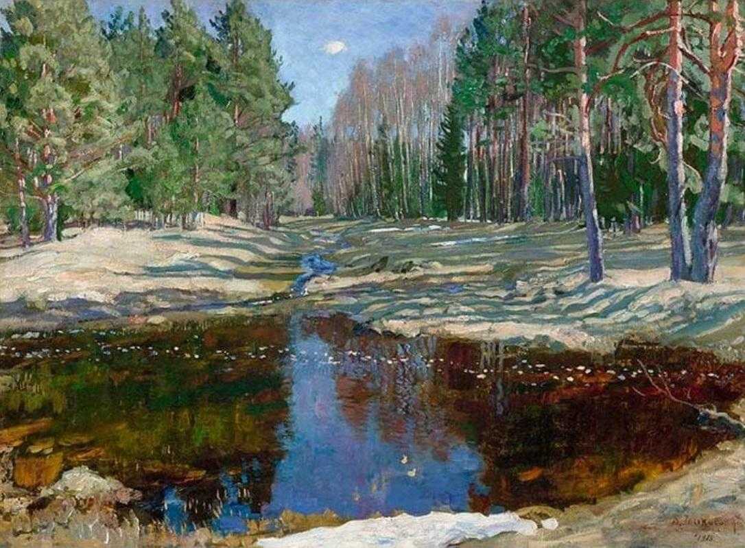 Сочинение-описание картины «иней», жуковский (2 варианта - кратко и подробно)