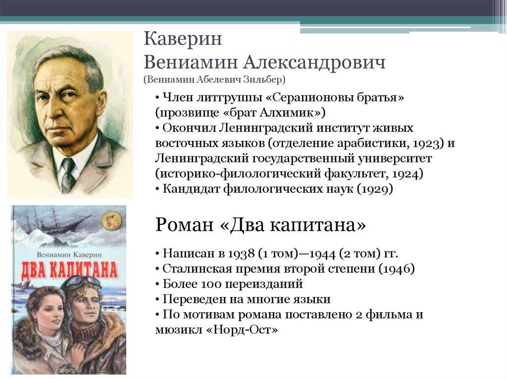 Сообщение о каверине 8 класс