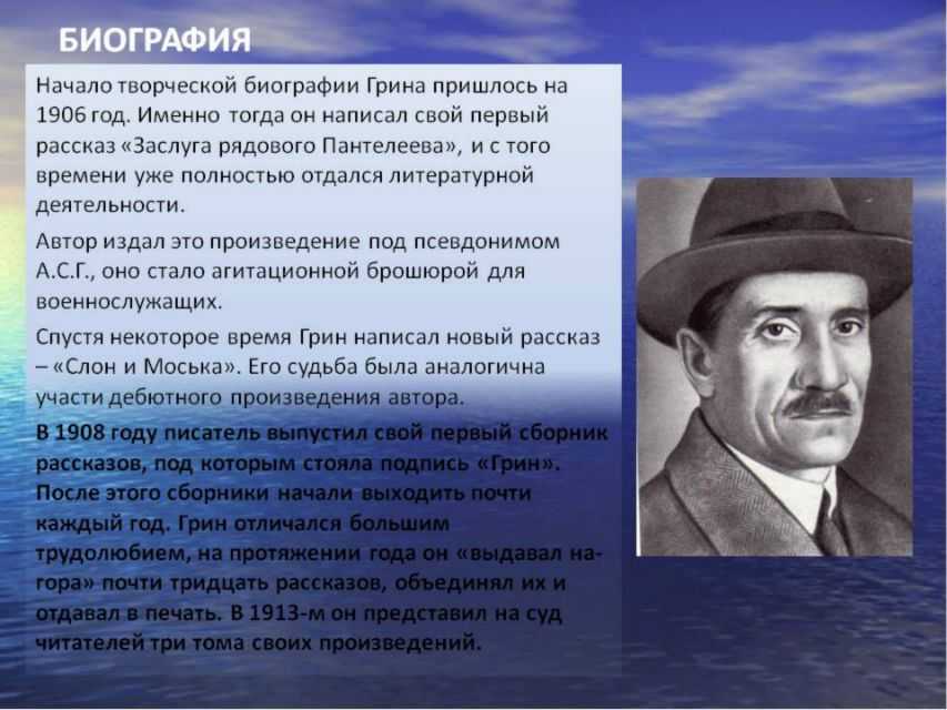 Краткая биография грин александр (жизнь и творчество)