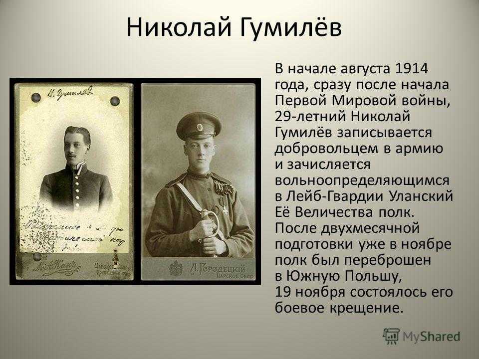 Николай гумилев: биография, фото, личная жизнь, творчество и расстрел поэта