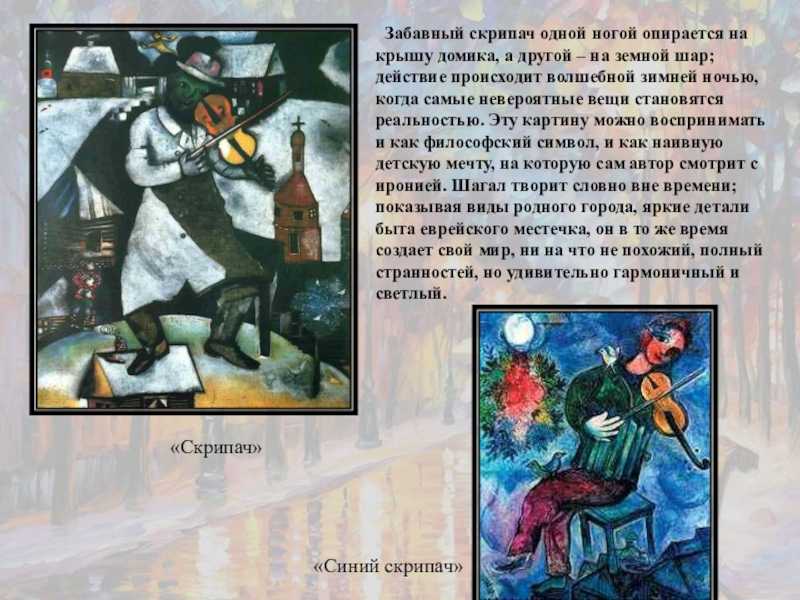 Сочинение-описание картины «синий дом», шагал (2 варианта - кратко и подробно)