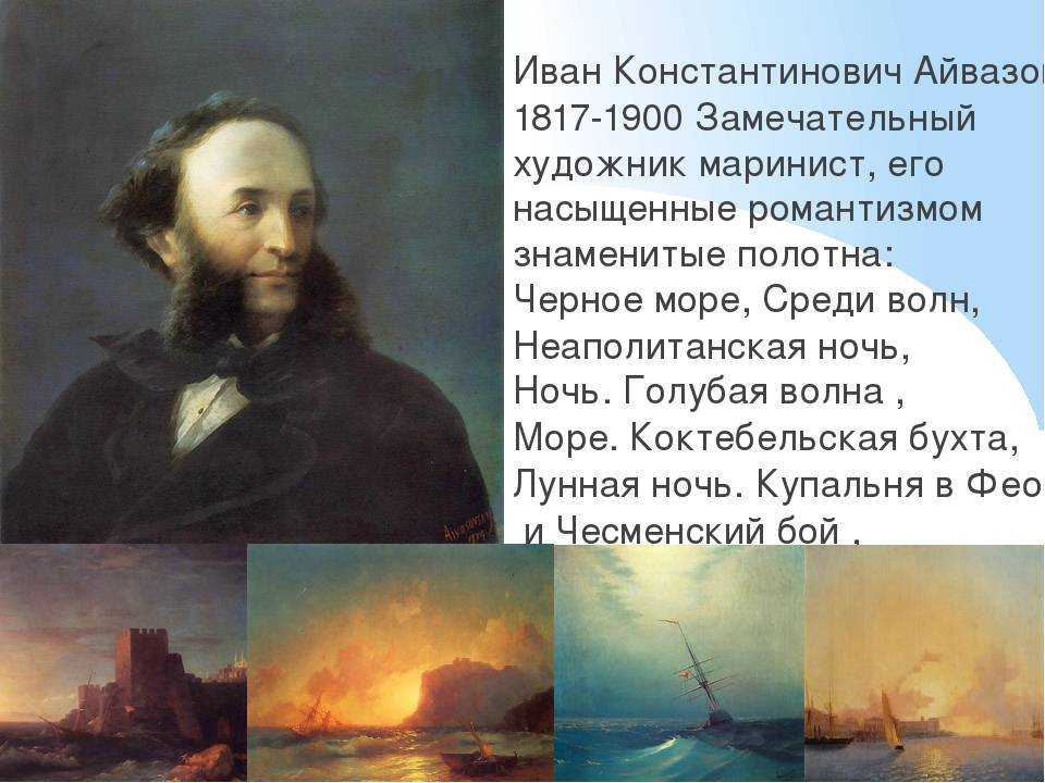 Краткая биография айвазовского и его творчество