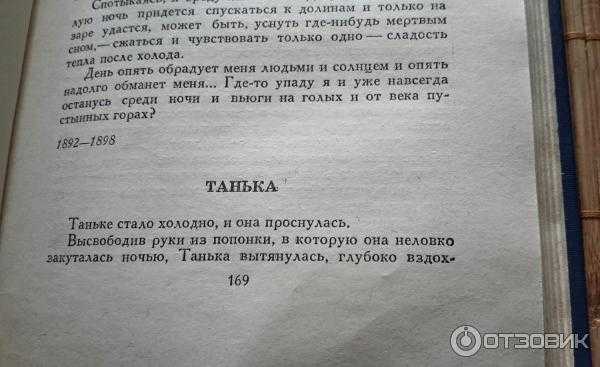 Бунин таня краткое содержание